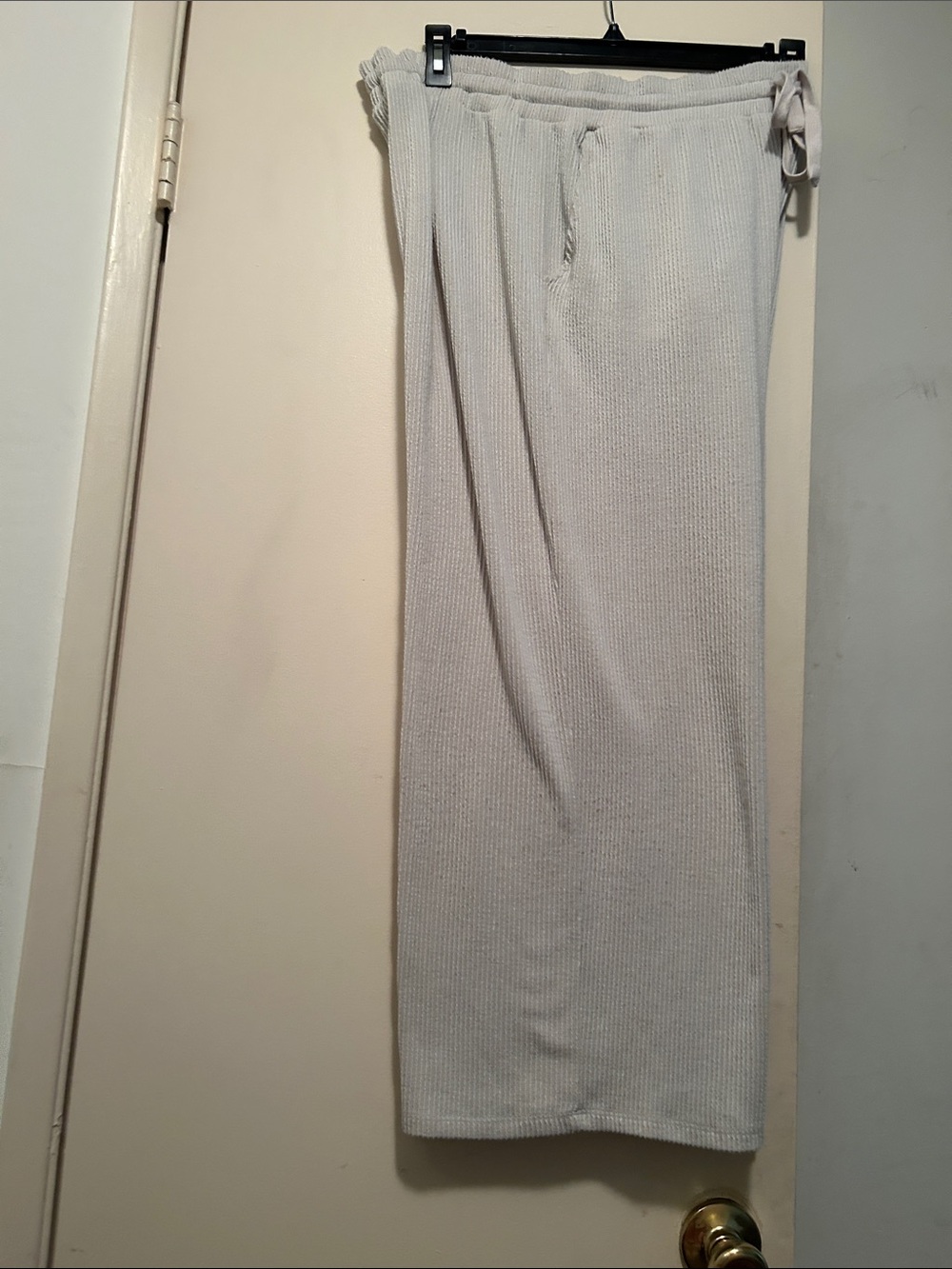 Bobeau Wide Leg Knit Pants in Cream - Comfortable Everyday Wear